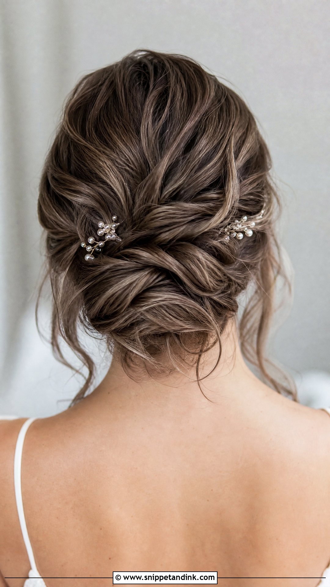 Messy Updo Wedding Hairstyle For Medium Hair - Snippet and Ink - 20 Messy Updo Wedding Hairstyles