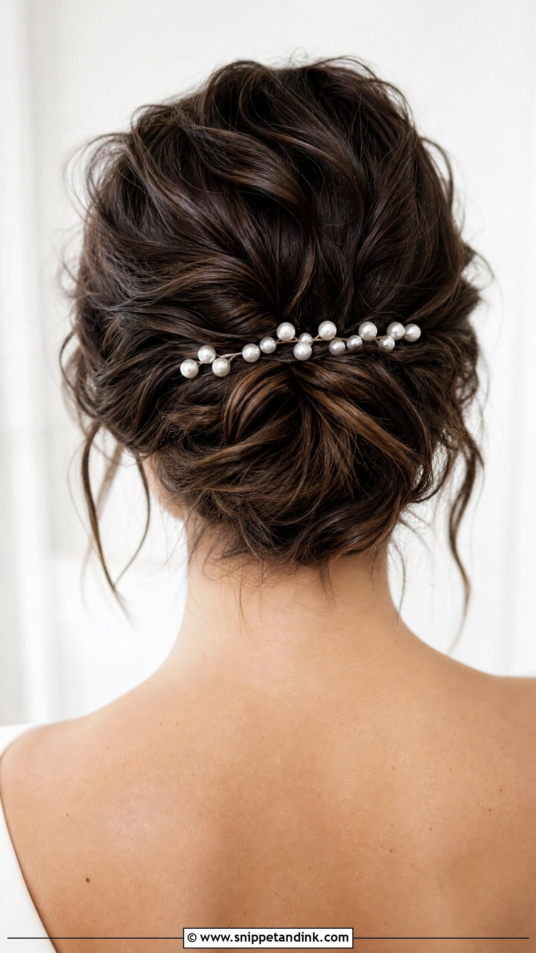 Messy Updo Wedding Hairstyle For Short Hair - Snippet and Ink - 20 Messy Updo Wedding Hairstyles