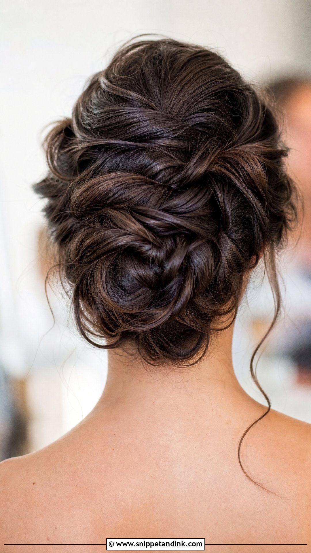 Messy Updo Wedding Hairstyle For Thick Hair - Snippet and Ink - 20 Messy Updo Wedding Hairstyles