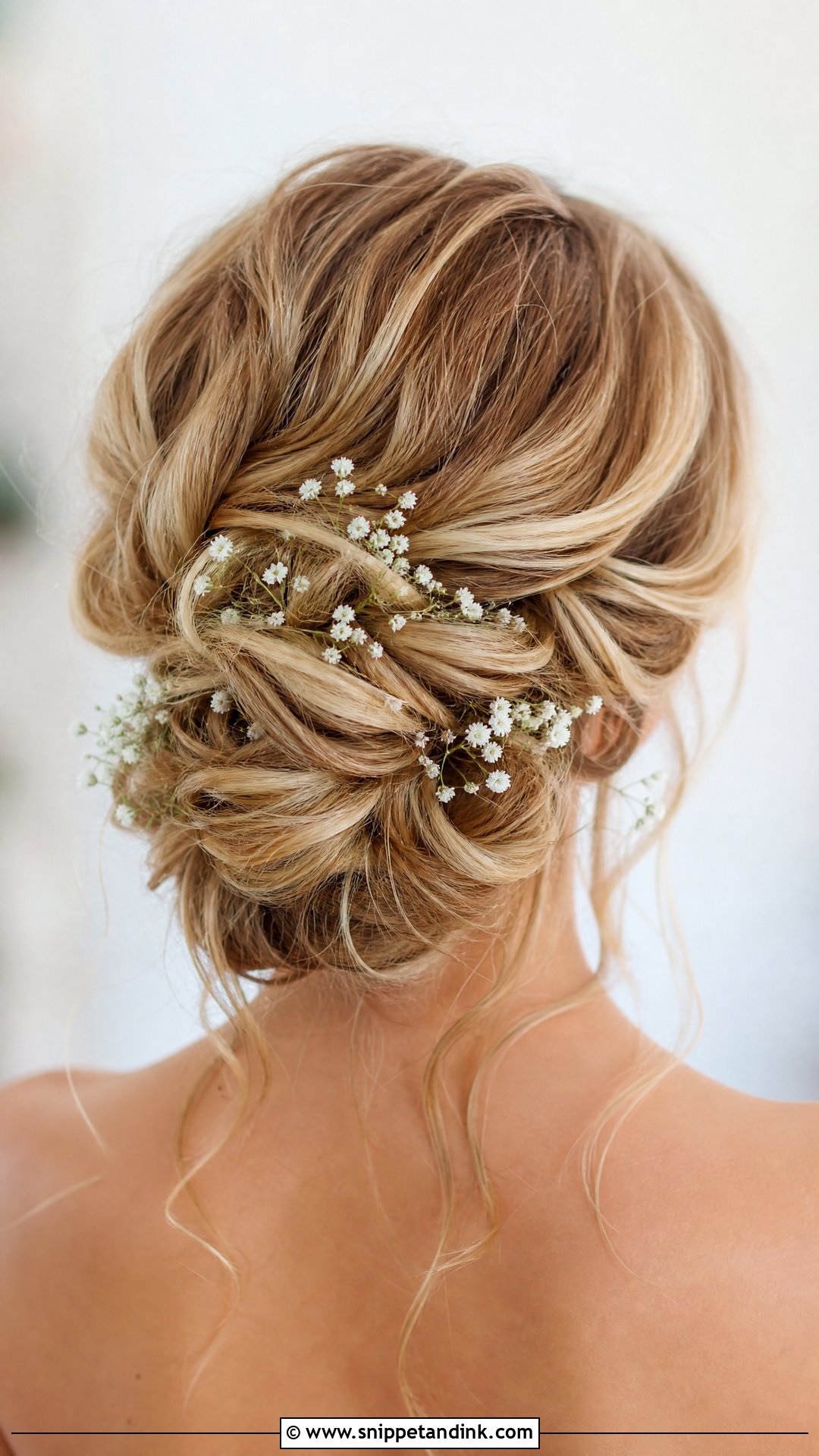 Messy Updo Wedding Hairstyle With Flowers - Snippet and Ink - 20 Messy Updo Wedding Hairstyles