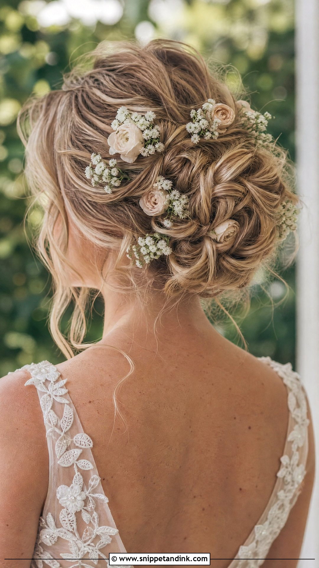 Messy Updo With Flowers for Wedding - Snippet and Ink - 20 Messy Hairstyles for Wedding