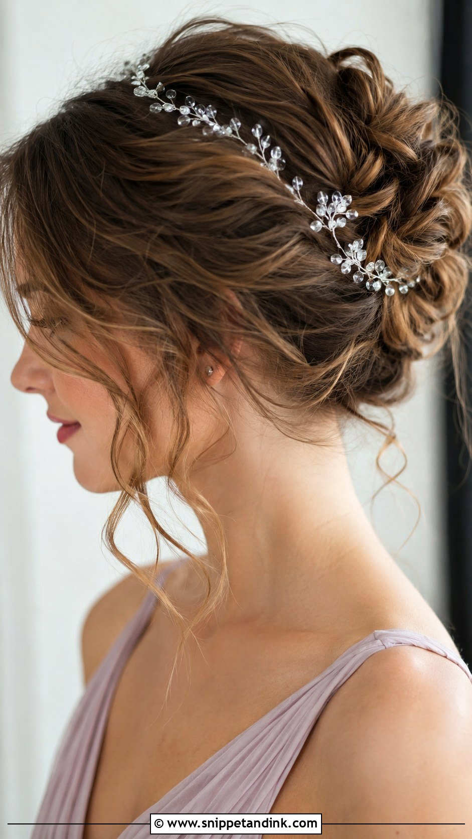 Messy Updo With Hair Vine - Snippet and Ink - 20 Hair Vine Hairstyles