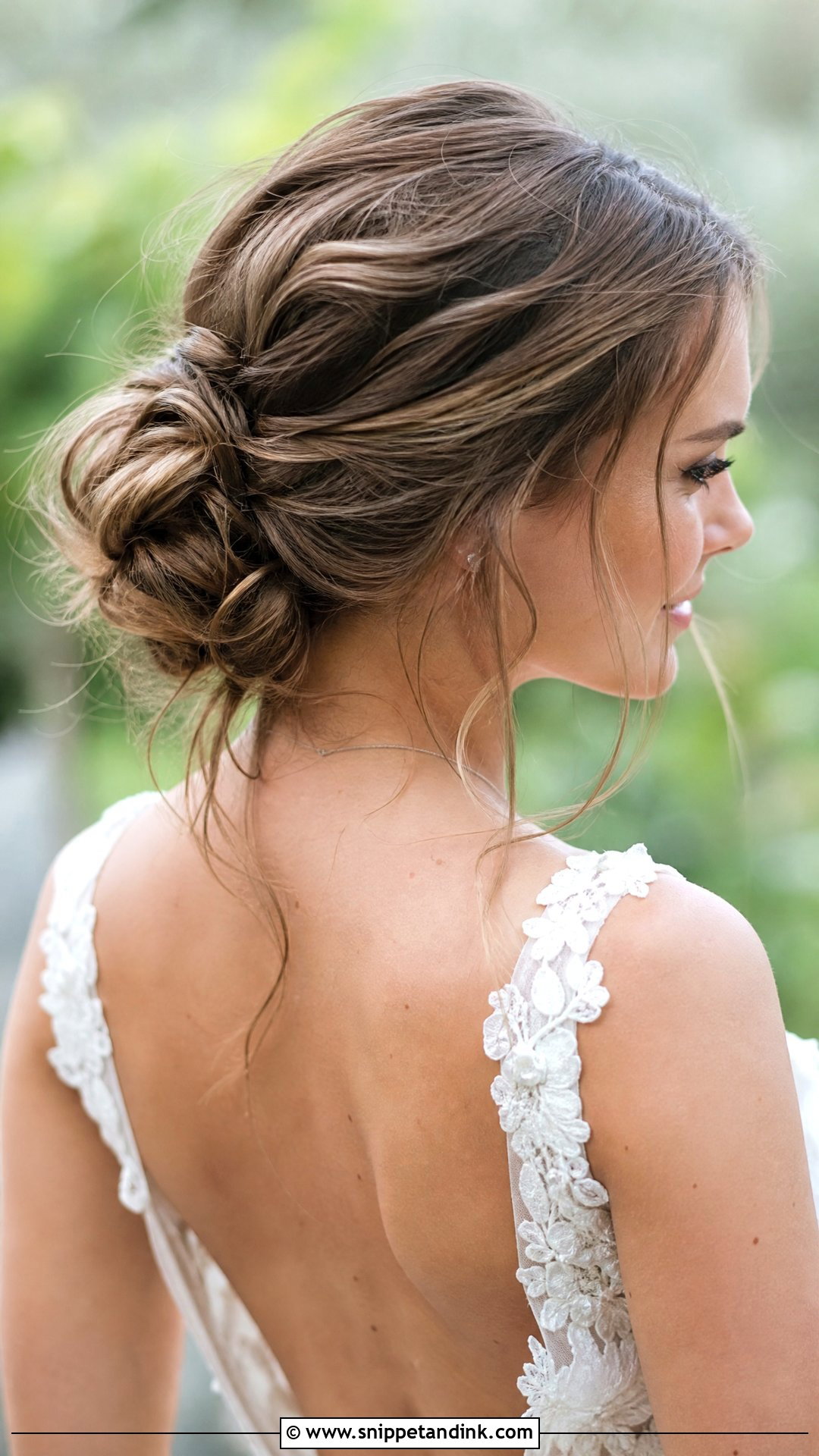 Messy Updo With Wispy Layers - Snippet and Ink - 20 Wedding Hairstyles for Layered Hair