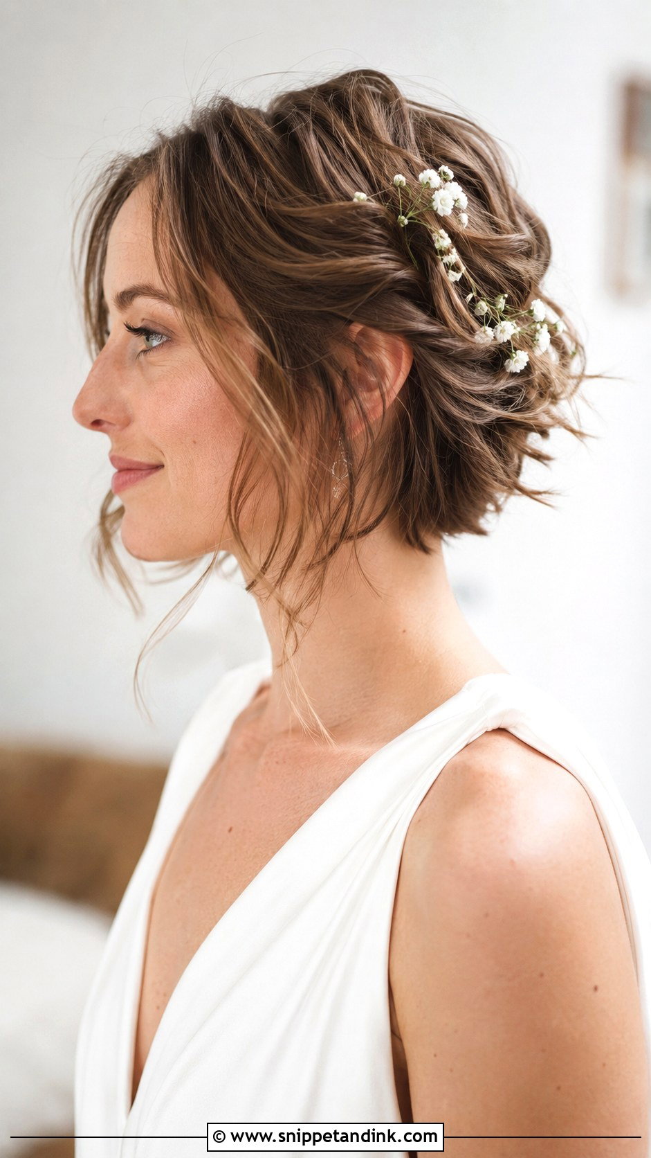 Messy Updo for Short Hair Brides - Snippet and Ink - 25 Messy Wedding Hair Ideas