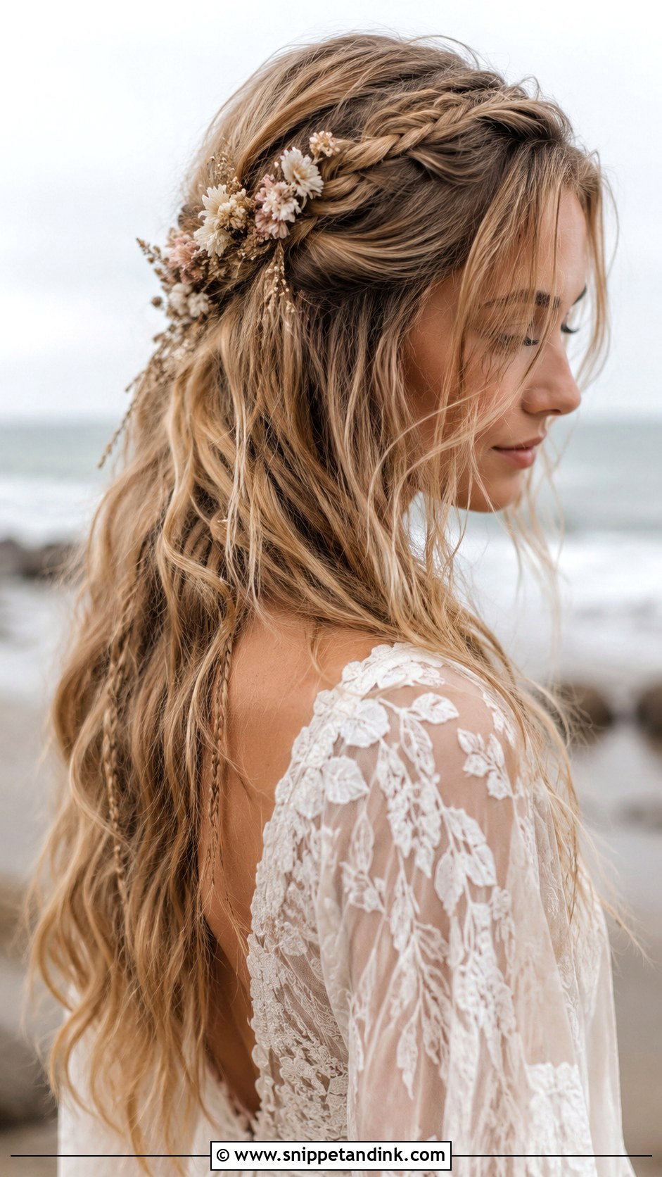 Messy Viking Bridal Waves - Snippet and Ink - 25 Viking Bridal Hair Ideas