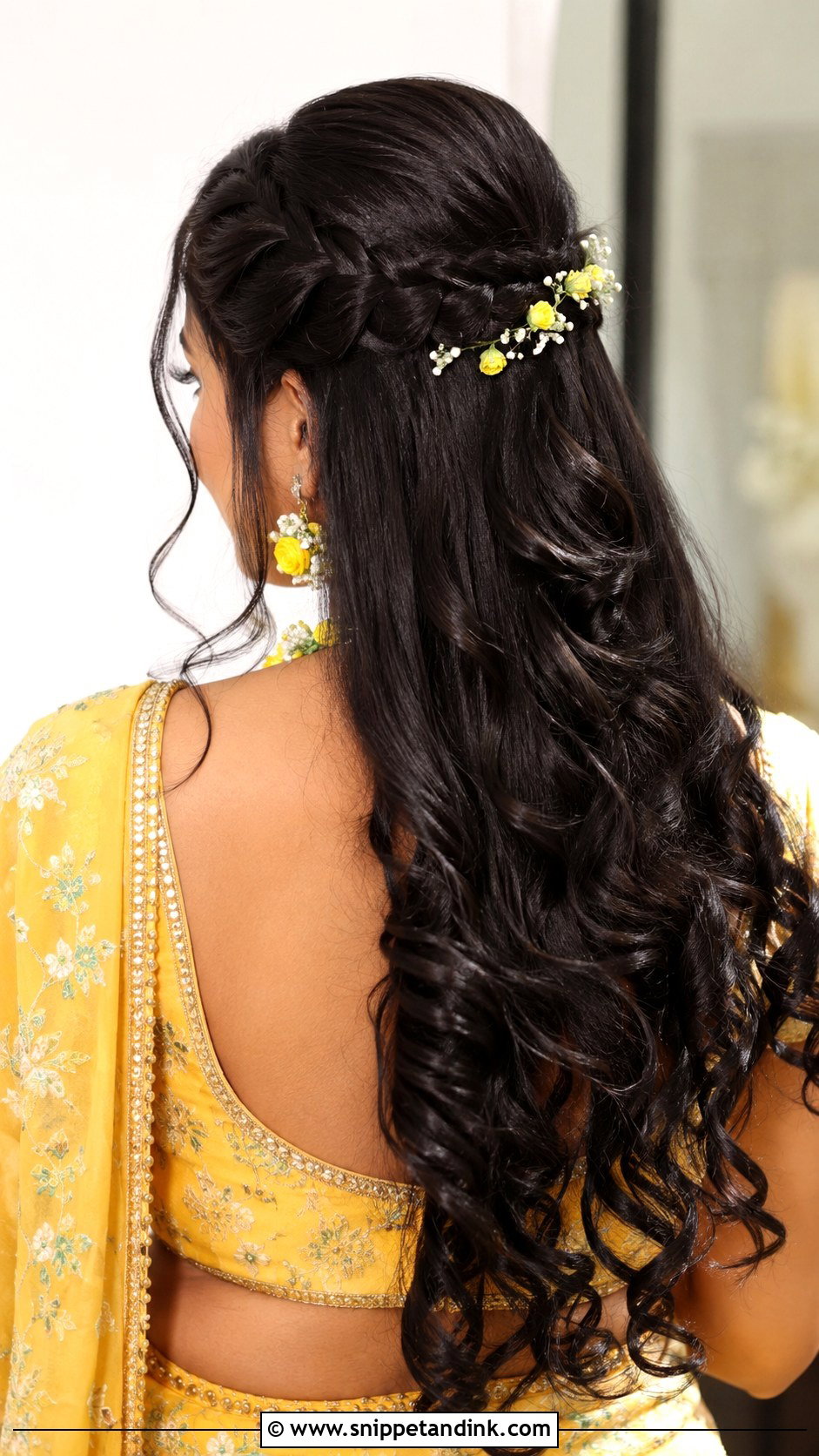 Messy Waterfall Braid Indian Wedding - Snippet and Ink - 15 Messy Braided Hairstyles Indian Wedding