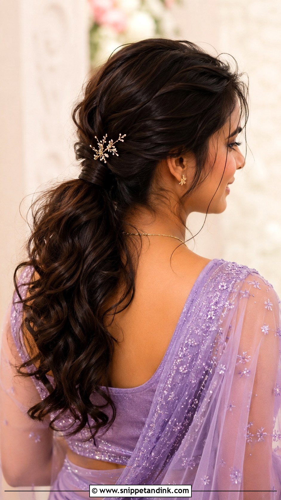 Messy Wavy Ponytail Indian Wedding - Snippet and Ink - 15 Messy Ponytail Hairstyles Indian Wedding