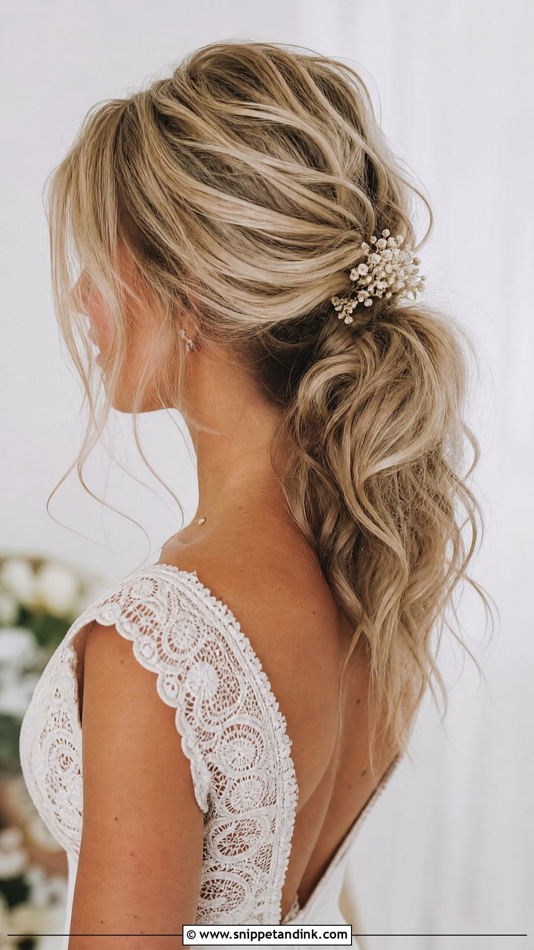 Messy Wedding Ponytail - Snippet and Ink - 20 Tail Wedding Hairstyles