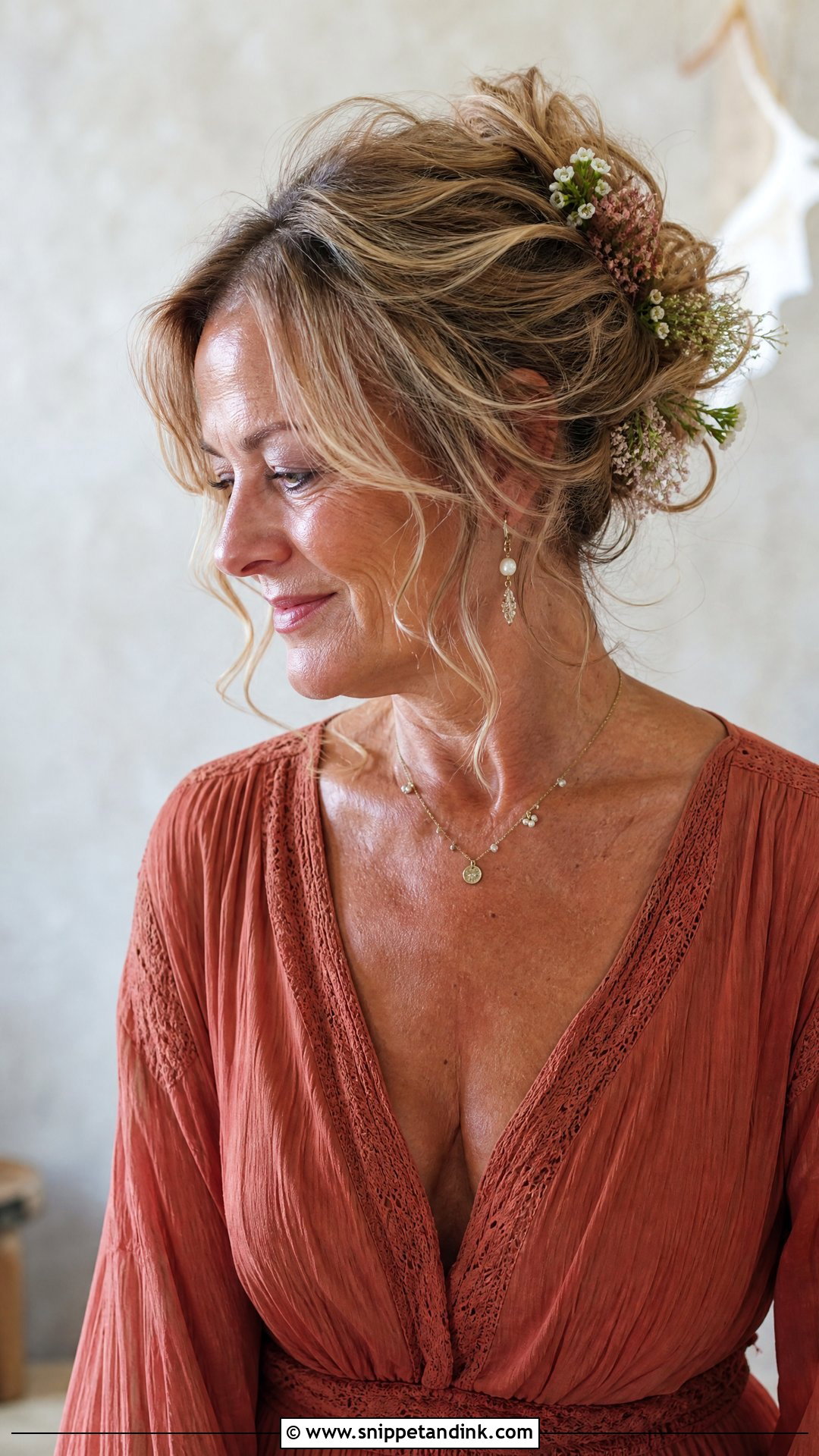 Messy Woven Updo for Boho Weddings - Snippet and Ink - 20 Mother Hairstyles for Wedding