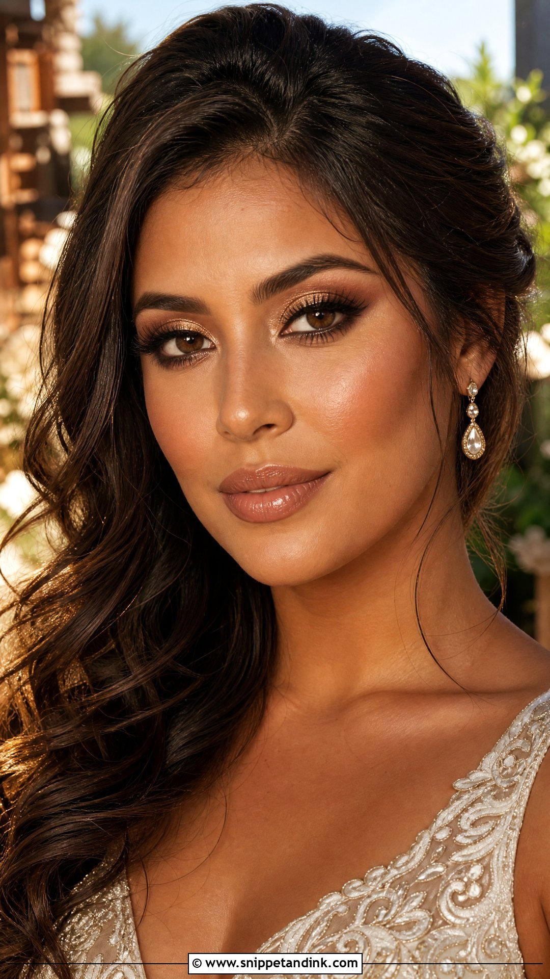 Metallic Bronze Wedding Makeup - Snippet and Ink - 20 Edgy Wedding Makeup Ideas