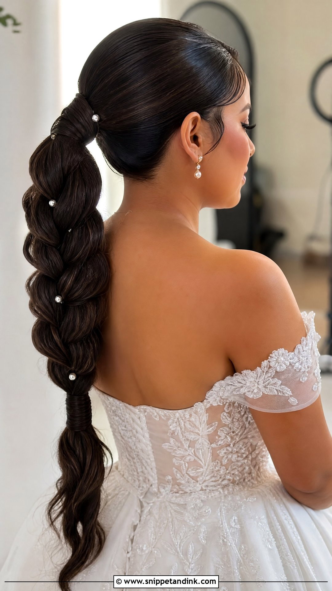 Mexican Wedding Braided Ponytail - Snippet and Ink - 20 Mexican Wedding Hairstyles