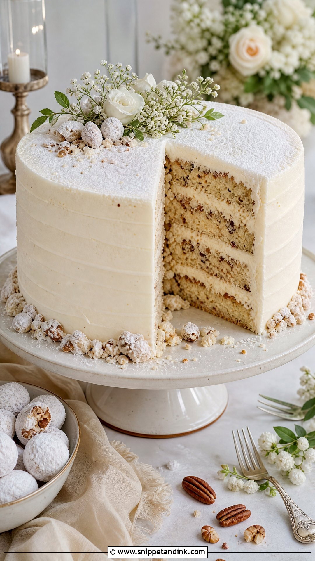 Mexican Wedding Cookie Cake - Snippet and Ink - 20 Mexican Wedding Cakes