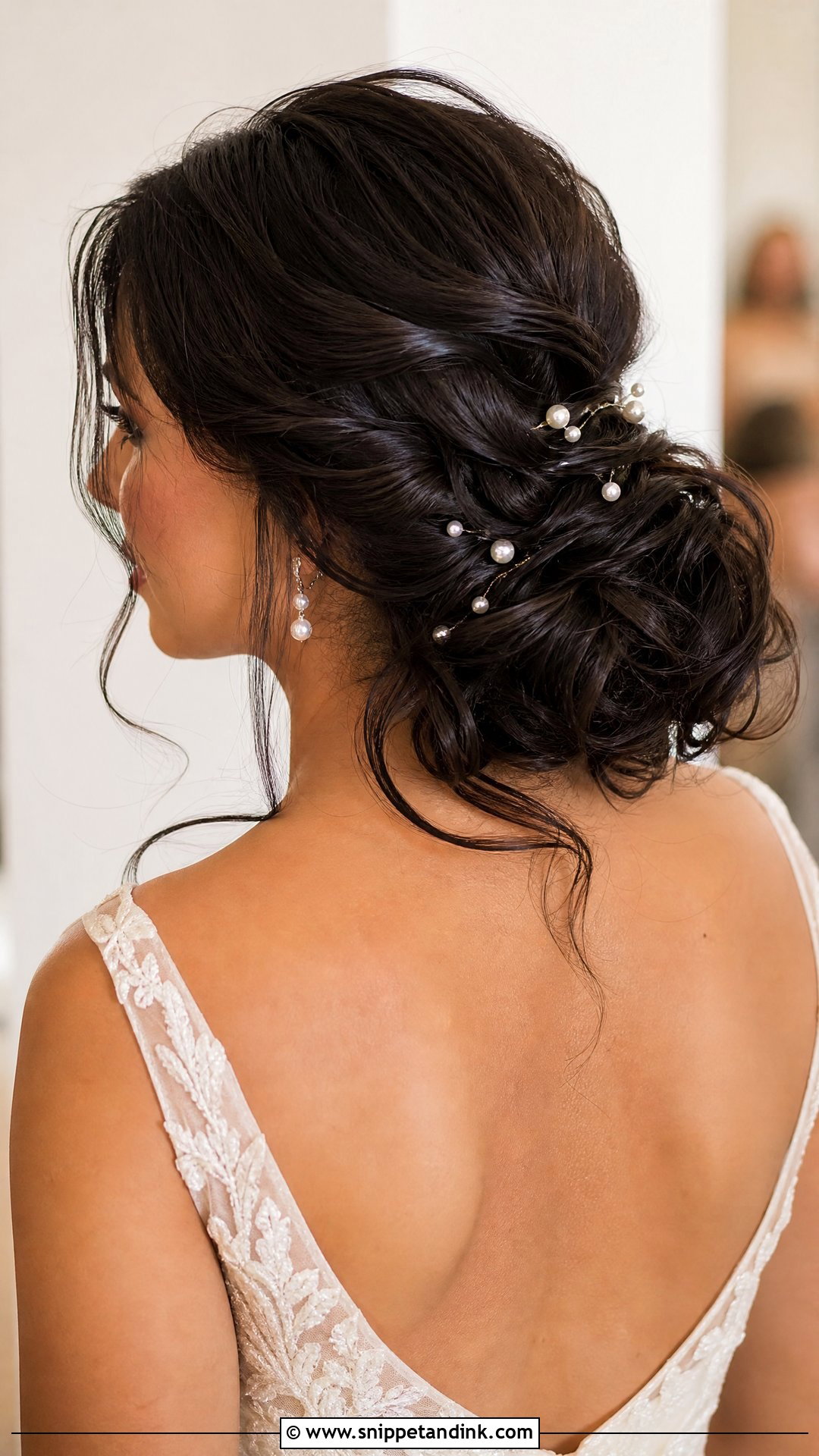 Mexican Wedding Textured Low Updo - Snippet and Ink - 20 Mexican Wedding Hairstyles