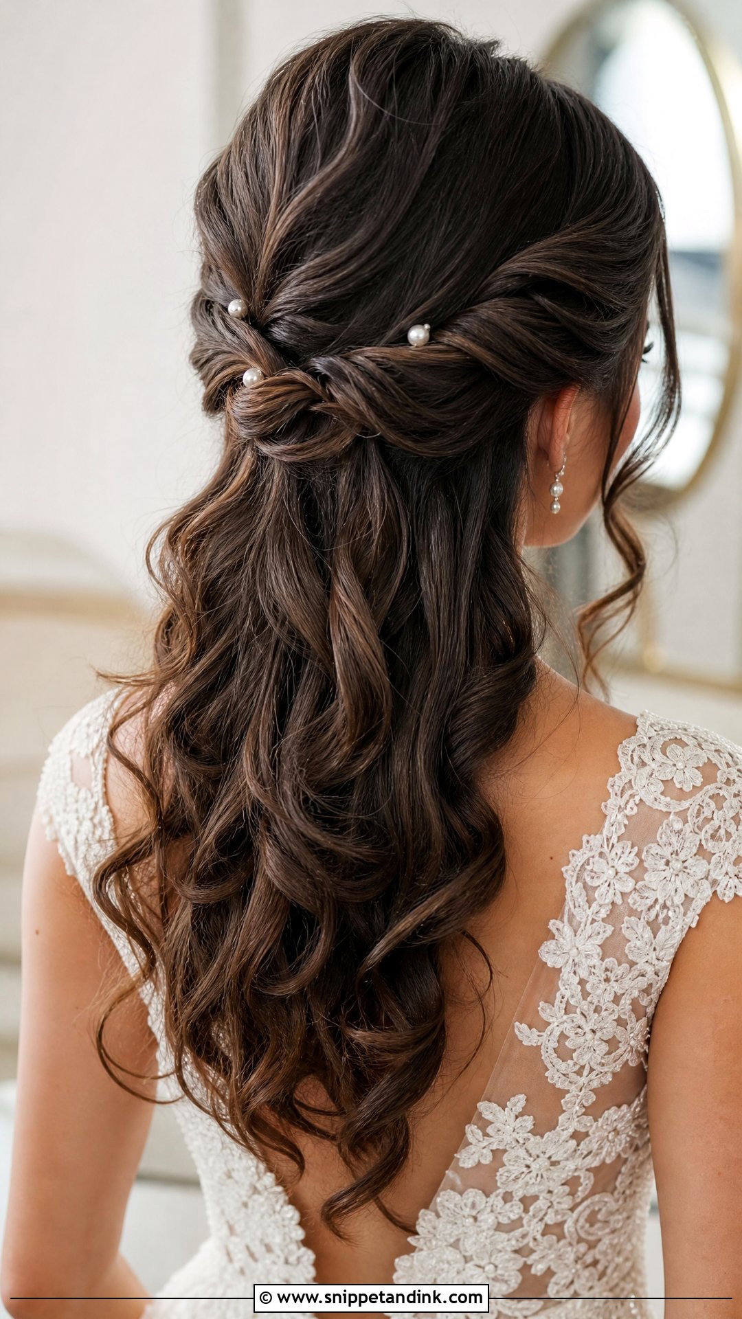 Mexican Wedding Twisted Half Updo - Snippet and Ink - 20 Mexican Wedding Hairstyles
