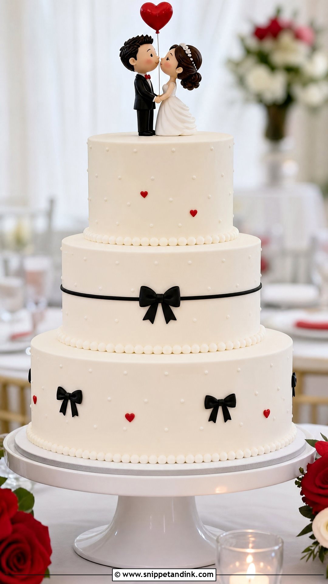 Mickey And Minnie Wedding Cake - Snippet and Ink - 20 Disney Wedding Cake Ideas