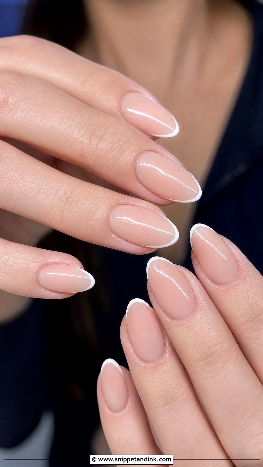 Micro French Almond Wedding Nails - Snippet and Ink - 25 Almond Wedding Nails