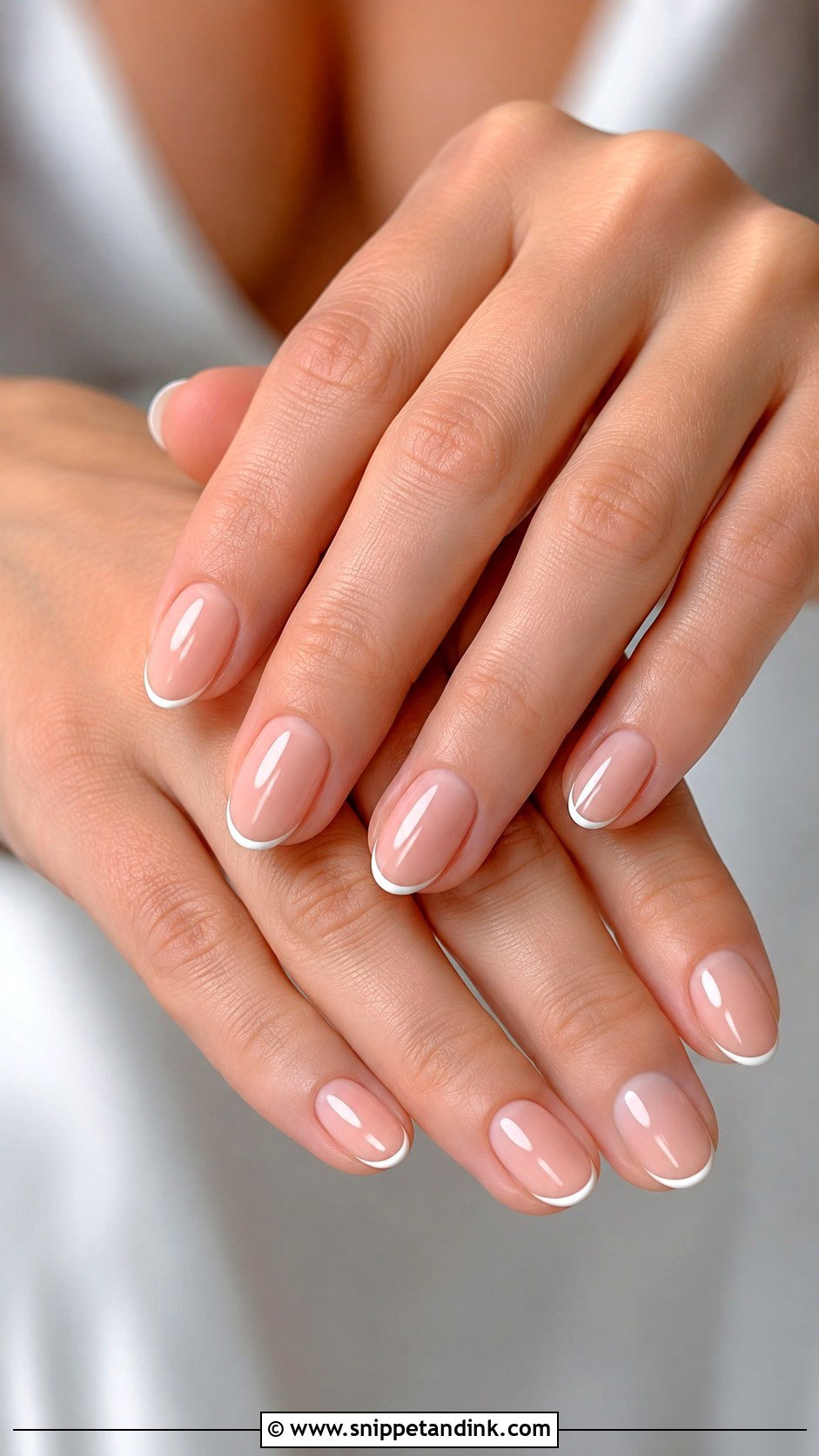 Micro French Bridal Nail Extensions - Snippet and Ink - 30 Bridal Nail Extension Designs