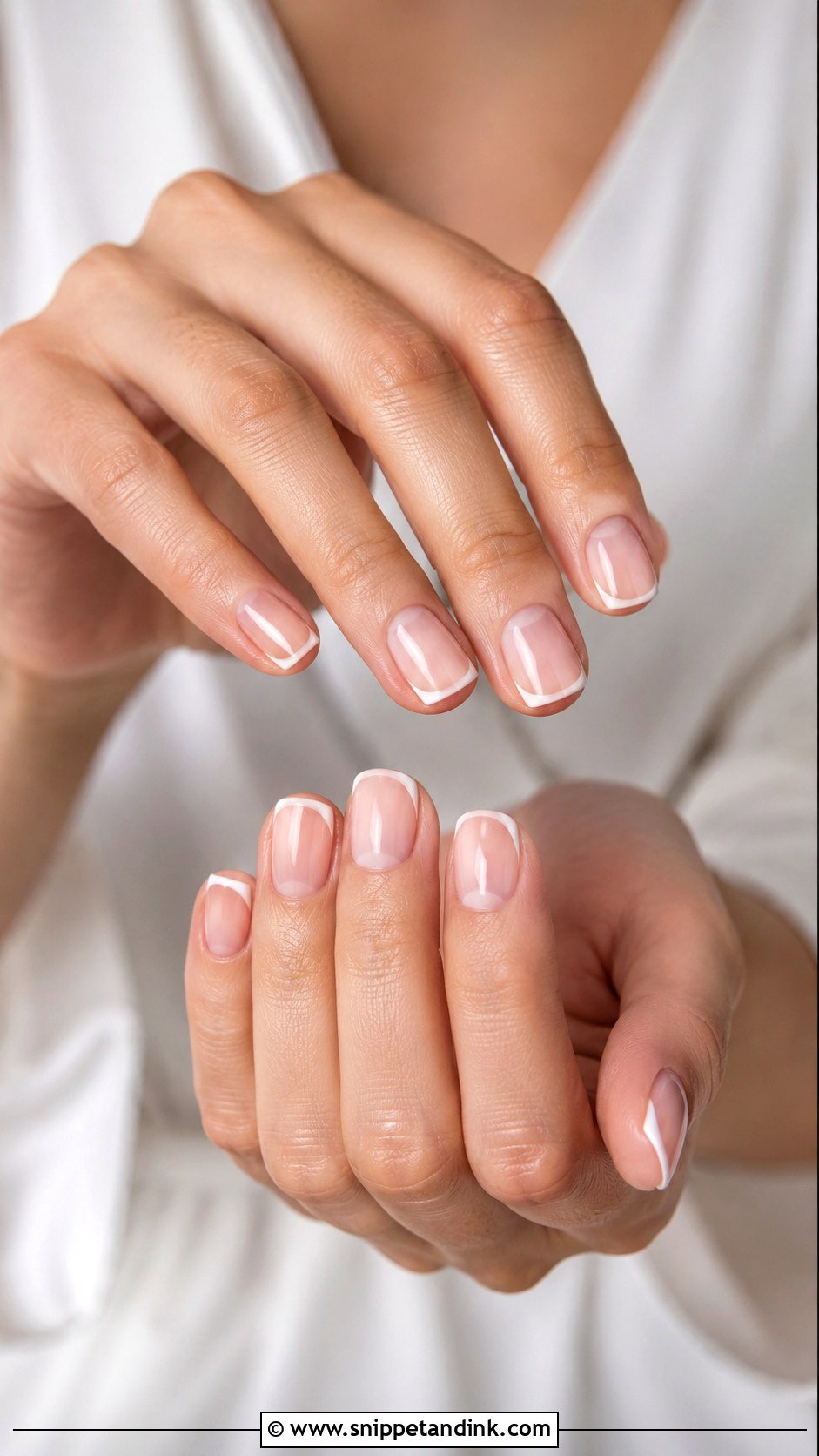 Micro French Bridal Nails - Snippet and Ink - 20 Nail Art for Bridal Ideas