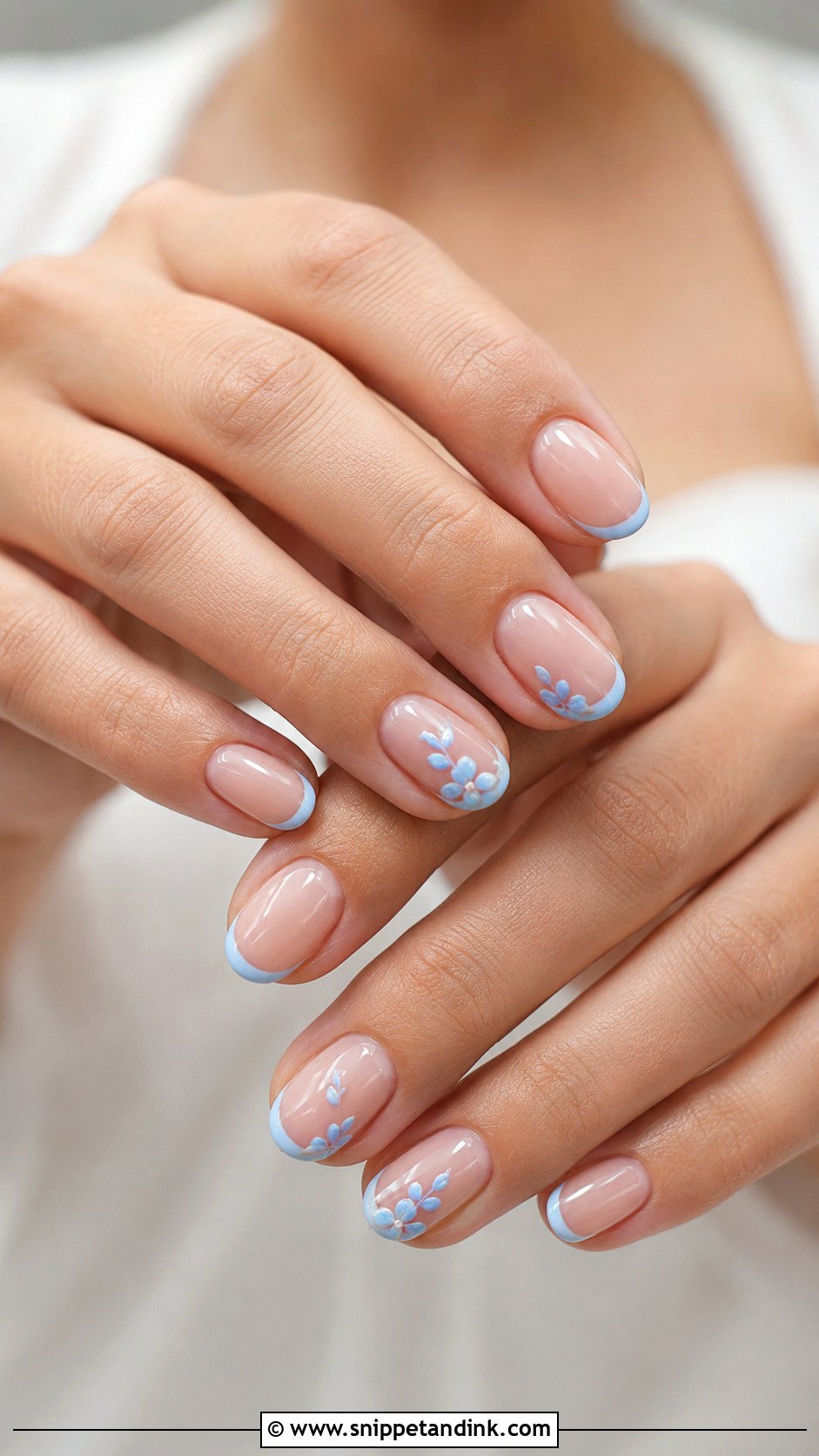 Micro French Bridal Nails - Snippet and Ink - 20 Simple Bridal Nails Designs