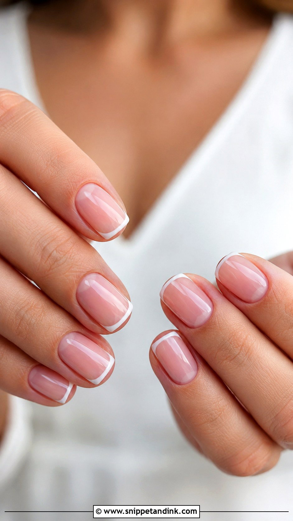 Micro French Bridal Nails - Snippet and Ink - 30 Simple Bridal Nails