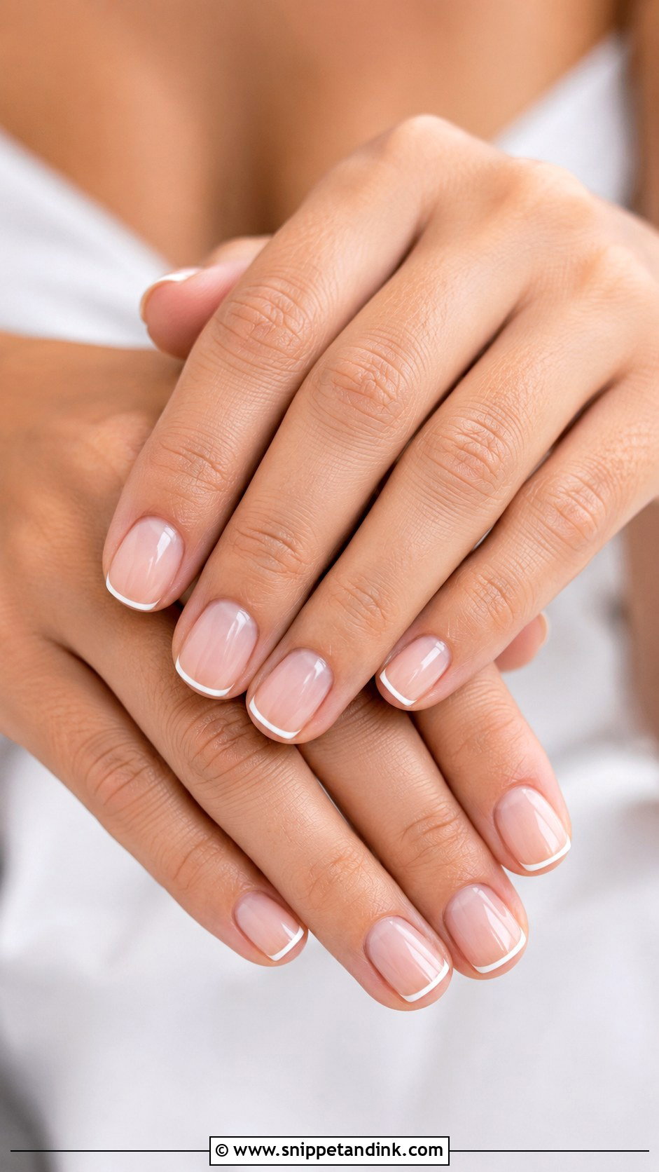 Micro French Bridal Nails - Snippet and Ink - 20 Bridal Wedding Nail Designs