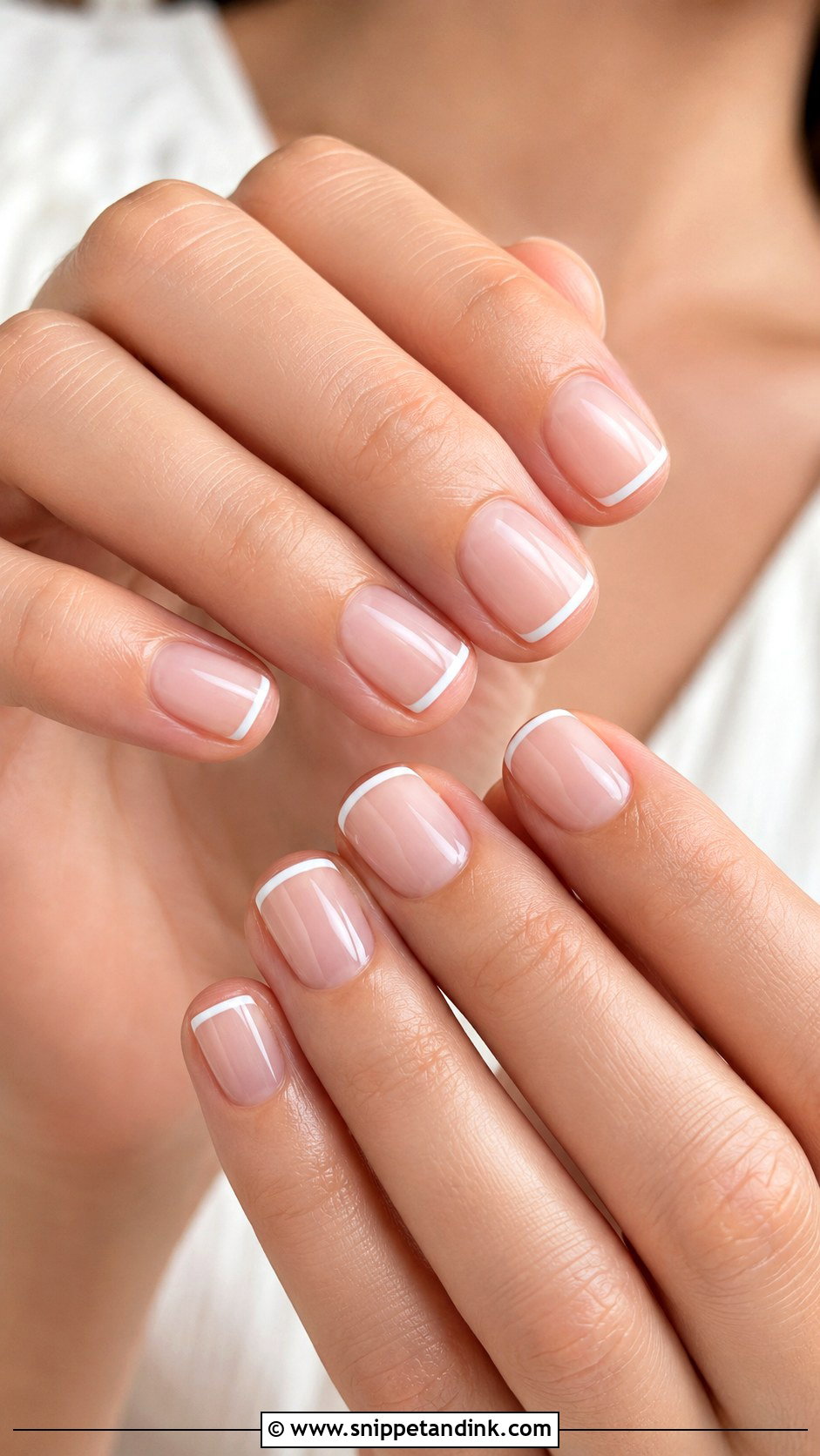 Micro French Bride Nails - Snippet and Ink - 20 French Bride Nails