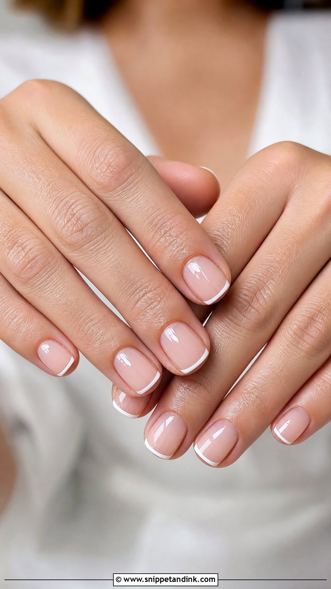 Micro French Bride Nails - Snippet and Ink - 25 Nail Bride Wedding Ideas
