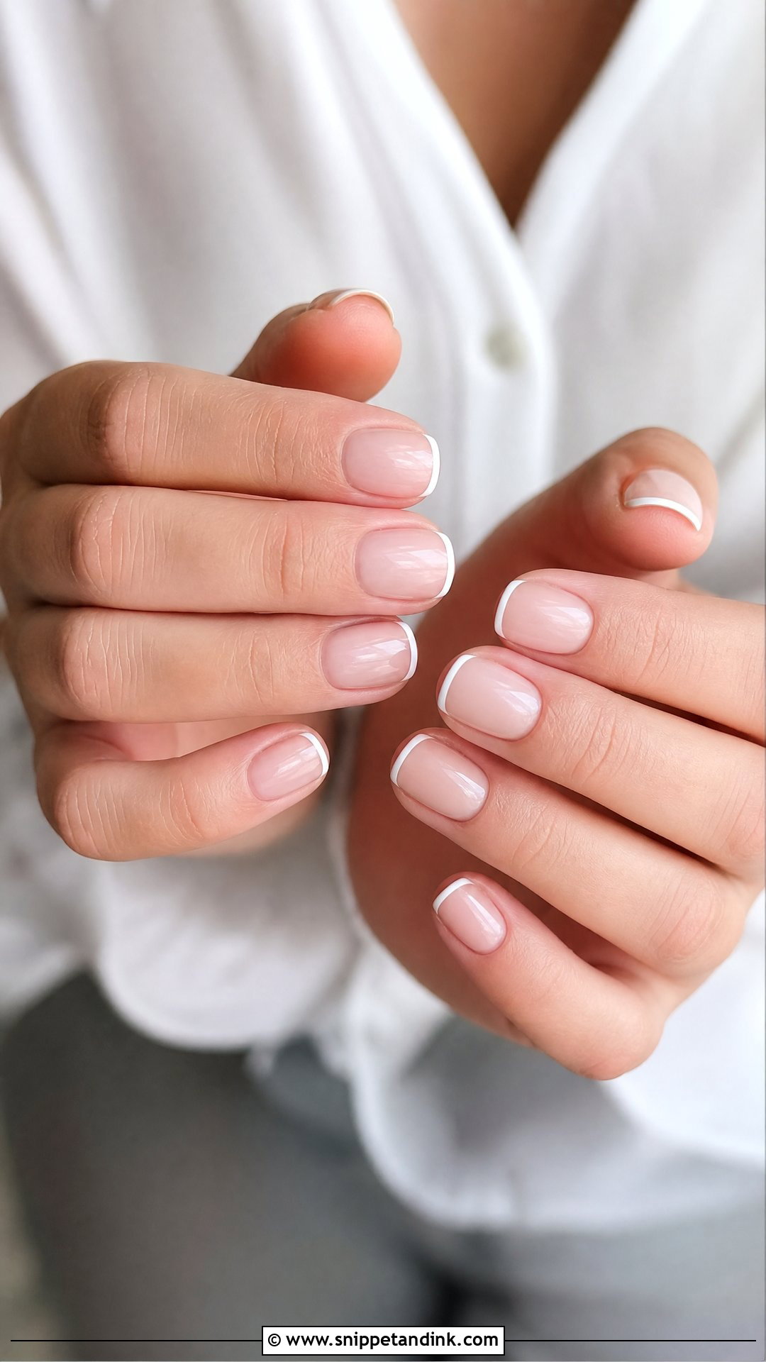 Micro French Bride Nails - Snippet and Ink - 35 Bride Nails Wedding