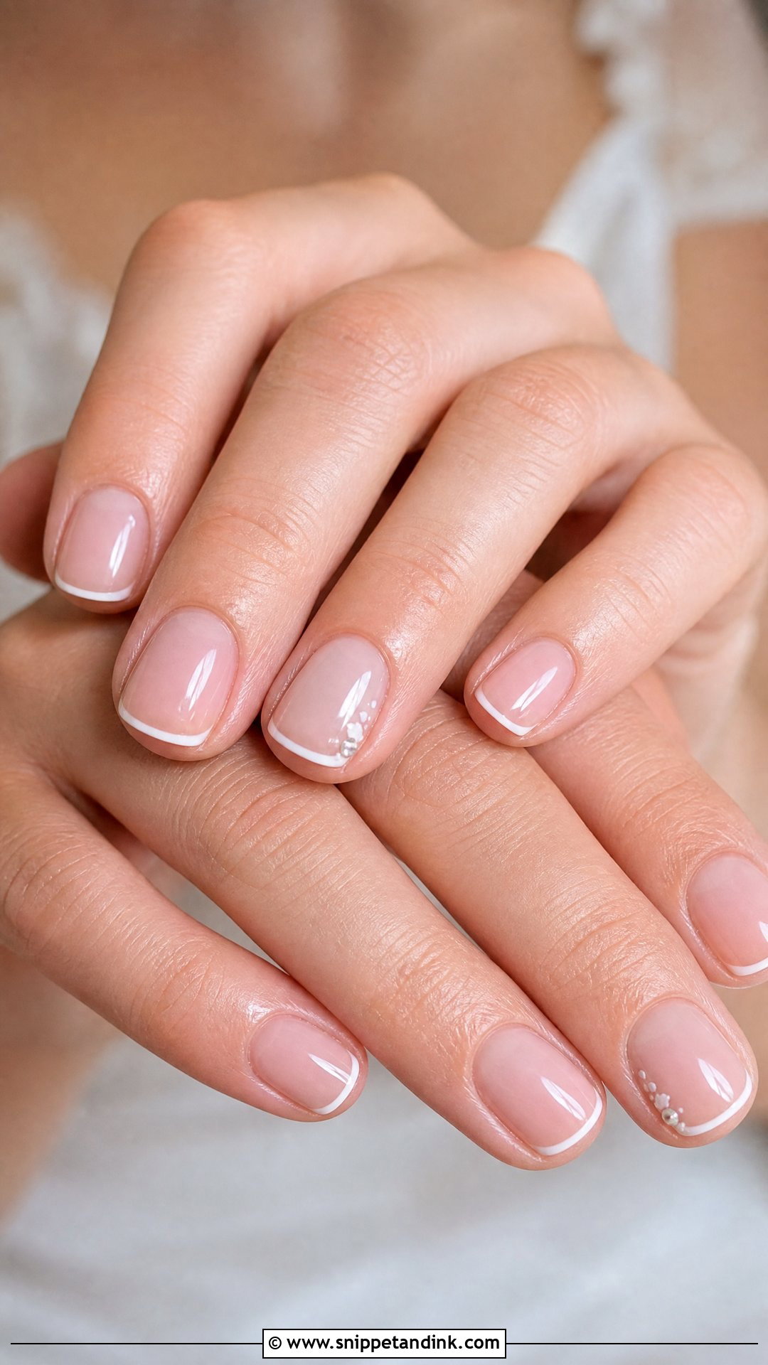 Micro French Bride Wedding Nails - Snippet and Ink - 25 Elegant French Bride Wedding Nails