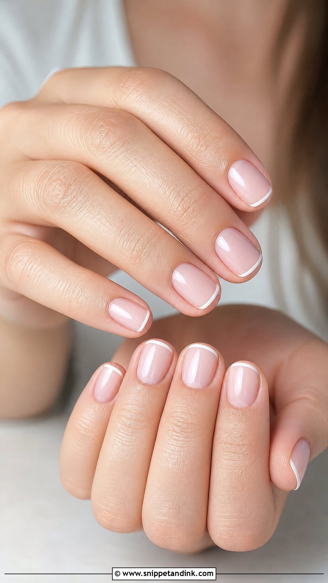 Micro French Bridesmaid Nails - Snippet and Ink - 25 Bridesmaids Nail Ideas
