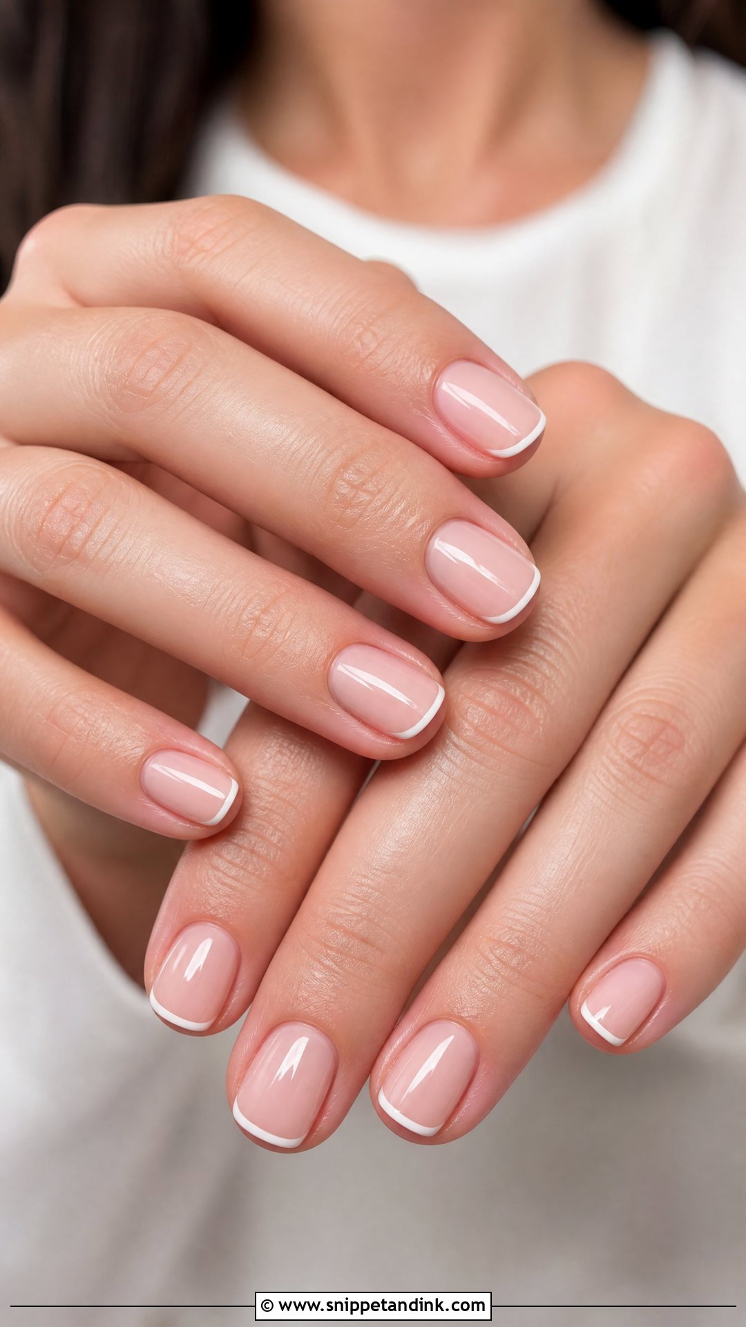 Micro French Bridesmaid Nails - Snippet and Ink - 25 Simple Bridesmaid Wedding Nails