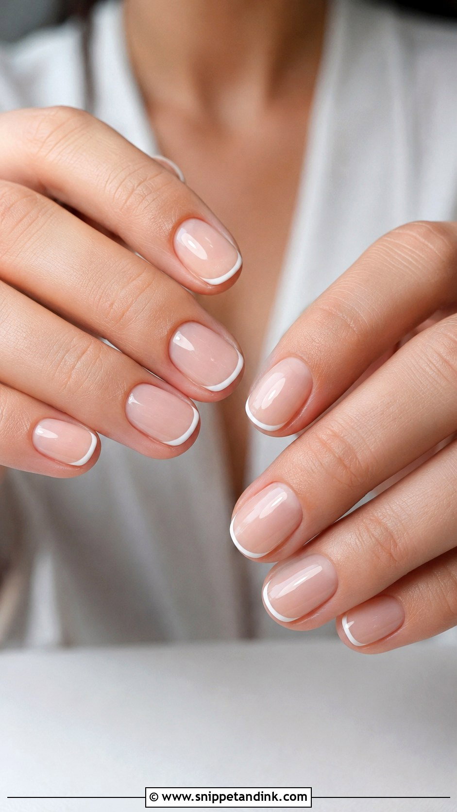 Micro French Bridesmaid Nails - Snippet and Ink - 30 Classy Bridesmaid Nails