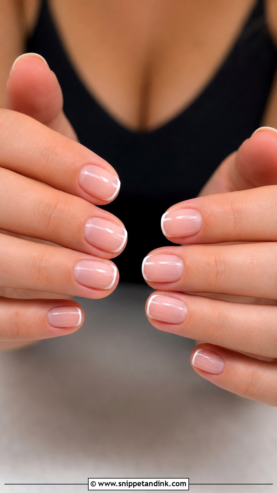Micro French Bridesmaid Nails - Snippet and Ink - 20 Bridesmaid Nail Designs