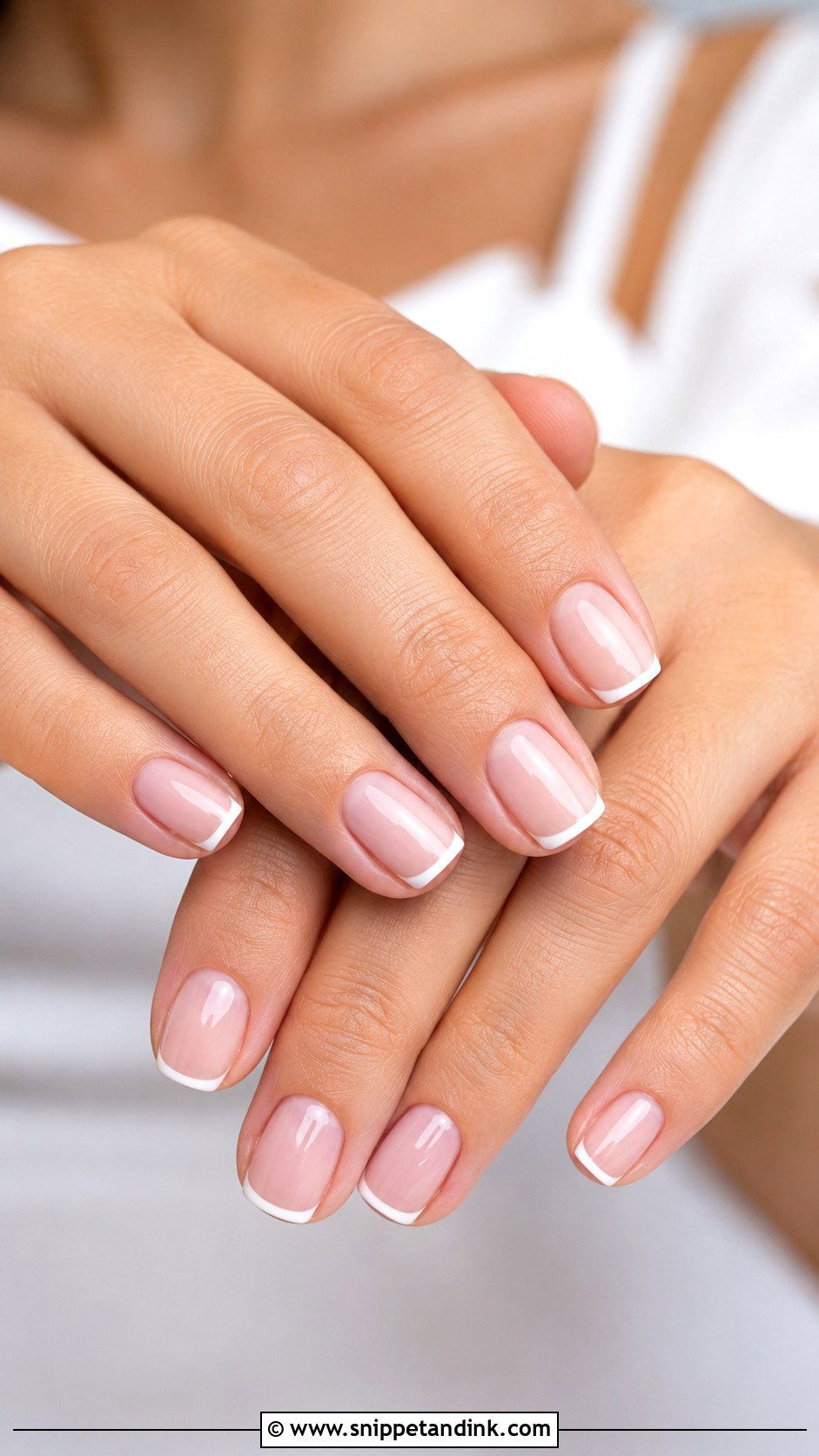 Micro French Neutral Bridal Nails - Snippet and Ink - 20 Neutral Bridal Nails