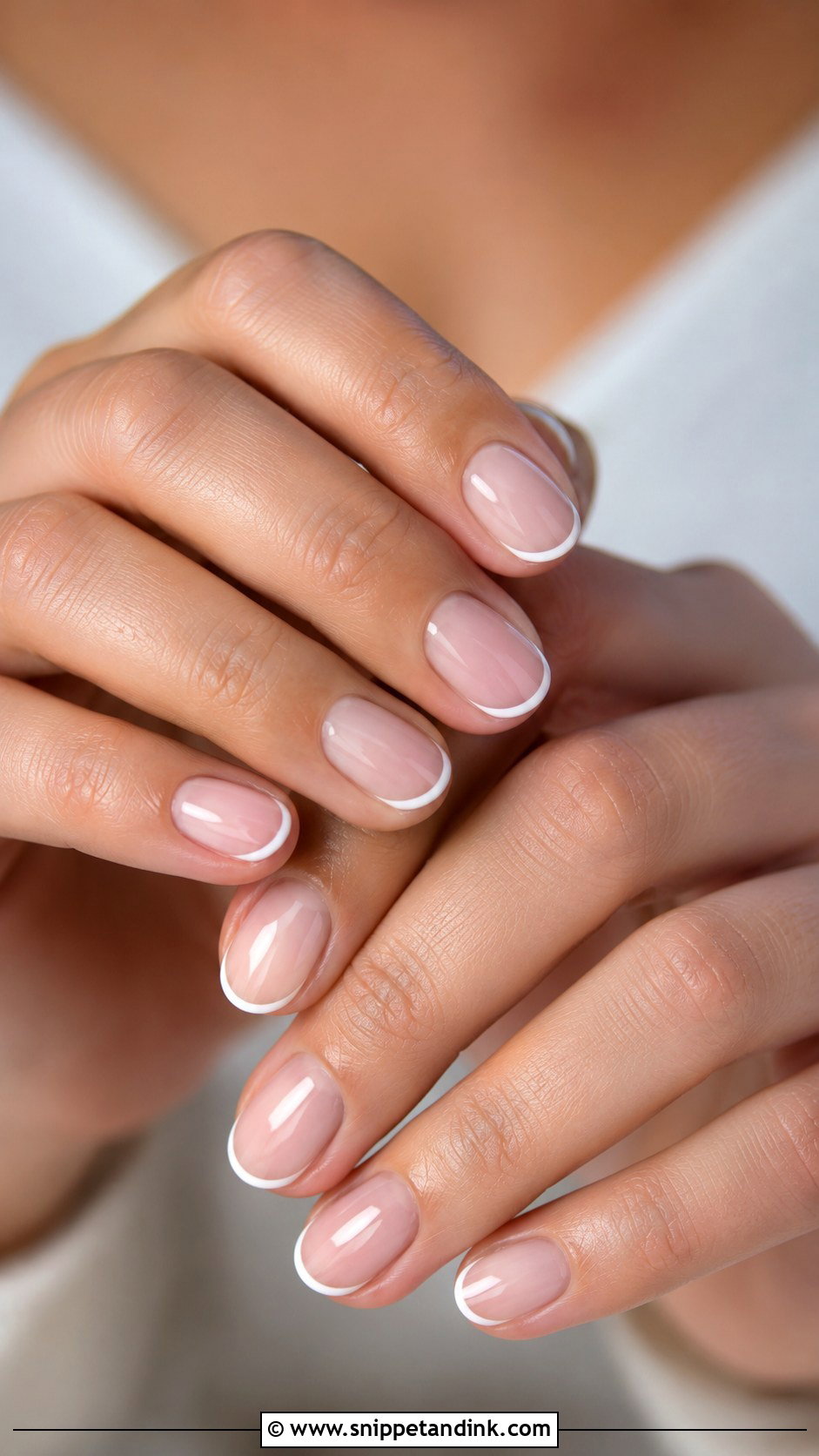 Micro French Oval Bridal Nails - Snippet and Ink - 20 Oval Bridal Nails