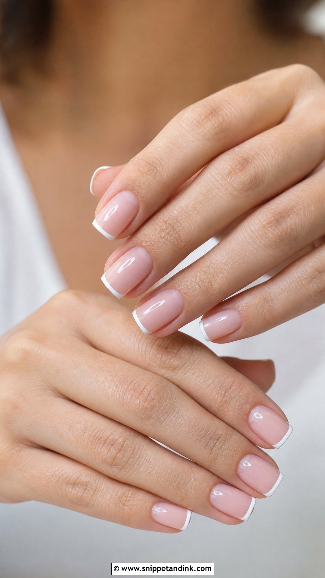 Micro French Square Bridal Nails - Snippet and Ink - 25 Square Bridal Nails