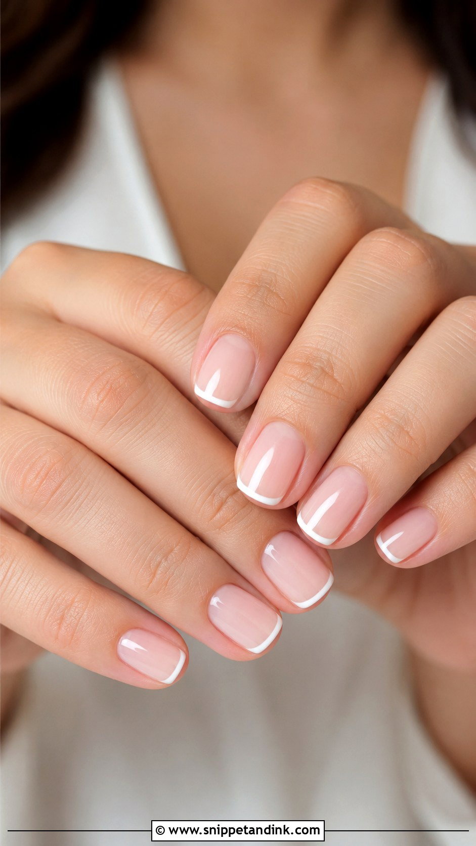 Micro French Squoval Wedding Nails - Snippet and Ink - 20 Squoval Wedding Nails