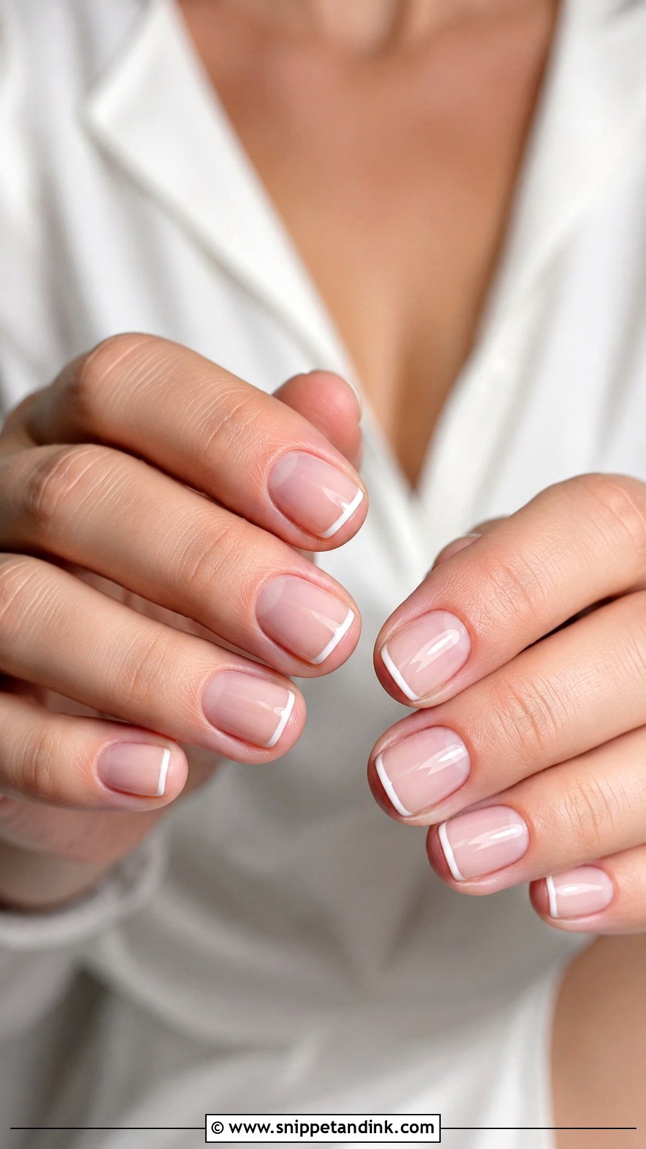 Micro French Wedding Guest Nails - Snippet and Ink - 20 Cute Wedding Guest Nails
