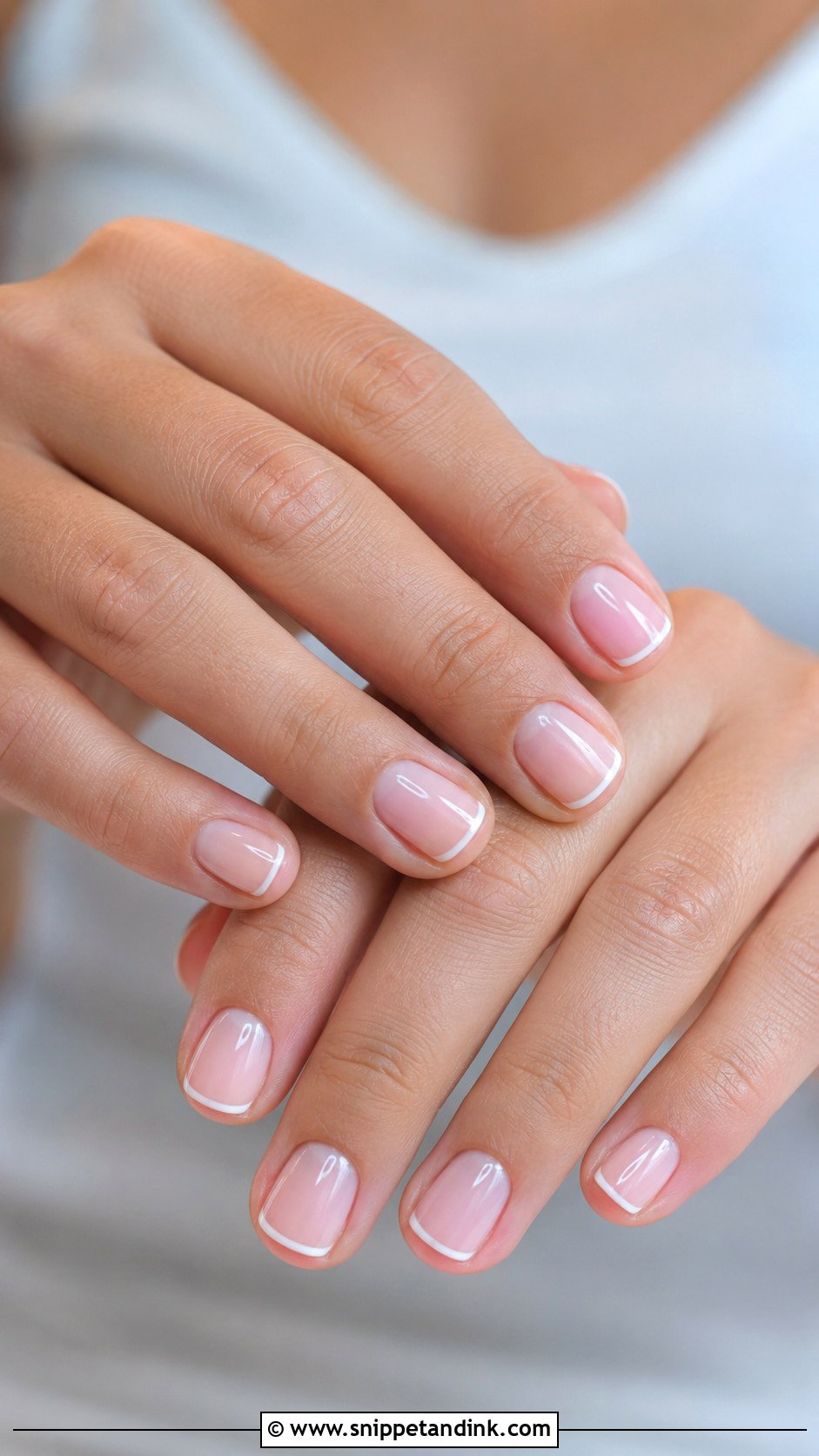Micro French Wedding Guest Nails - Snippet and Ink - 20 Nail Art for Wedding Guest Ideas