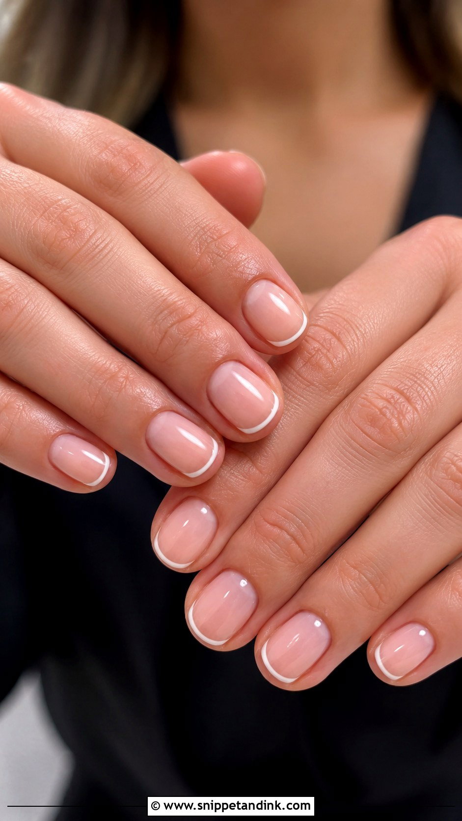 Micro French Wedding Guest Nails - Snippet and Ink - 20 Nail Ideas for Wedding Guest