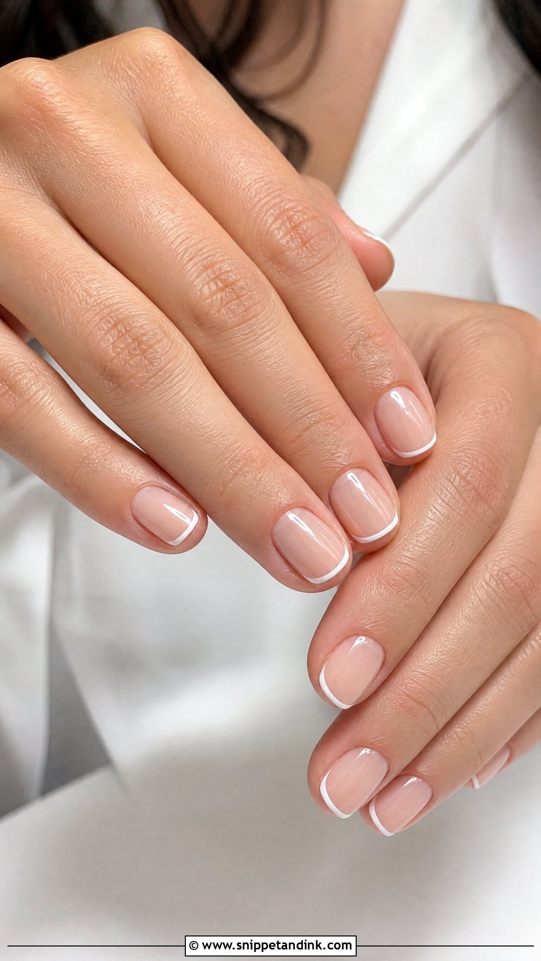 Micro French Wedding Guest Nails - Snippet and Ink - 35 Wedding Guest Nails
