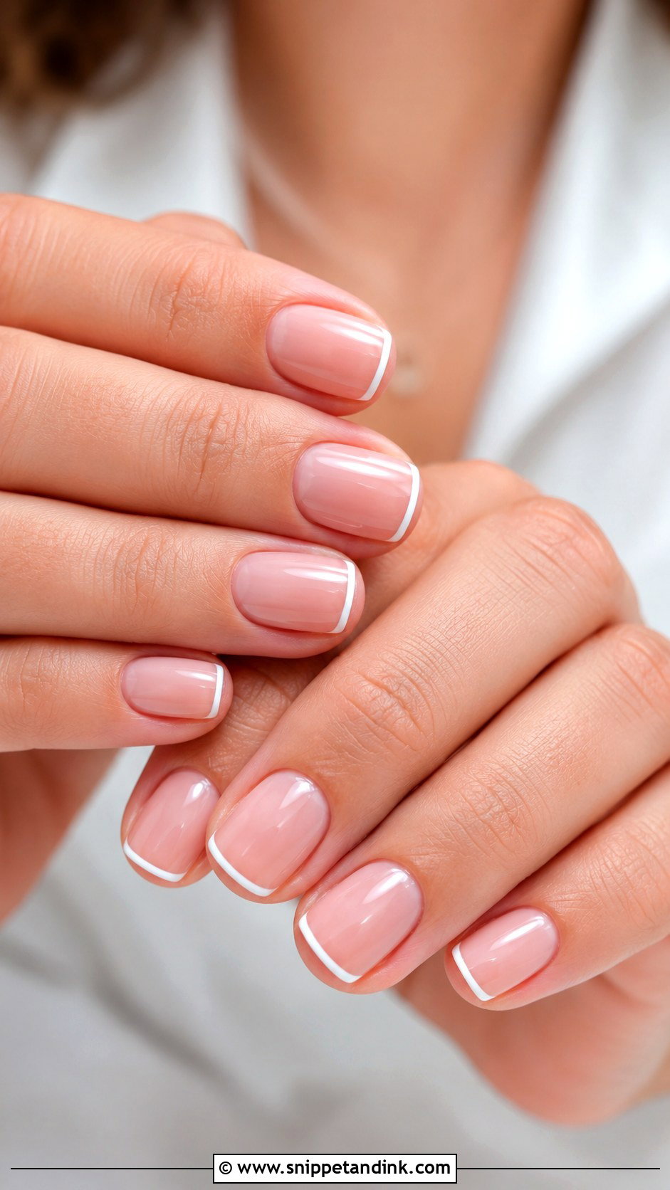 Micro French Wedding Guest Nails - Snippet and Ink - 20 Cute Nails for Wedding Guest