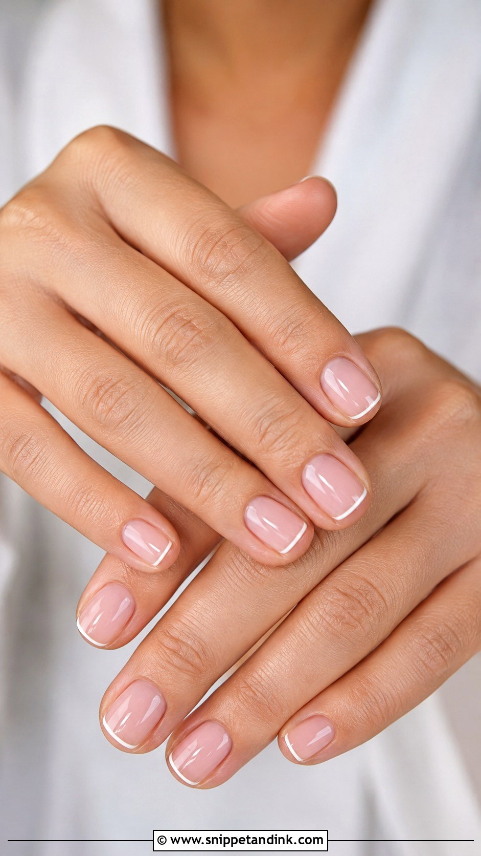 Micro French Wedding Nails - Snippet and Ink - 20 Minimalist Wedding Nails