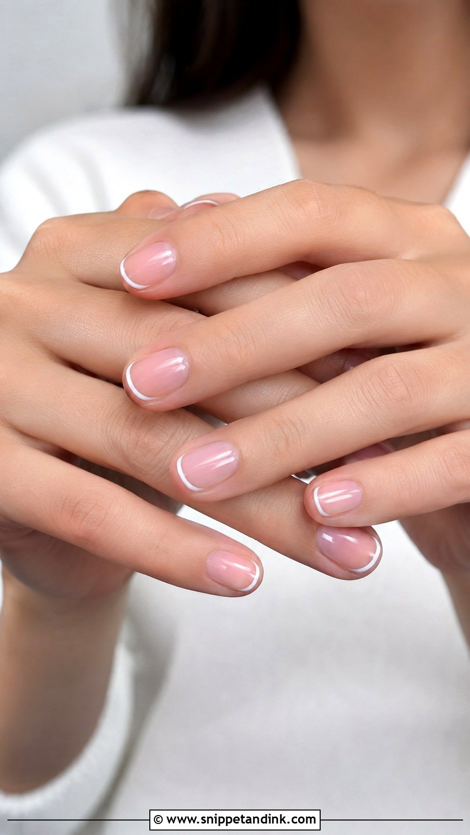 Micro French Wedding Nails - Snippet and Ink - 20 Simple Wedding Day Nails for Bride