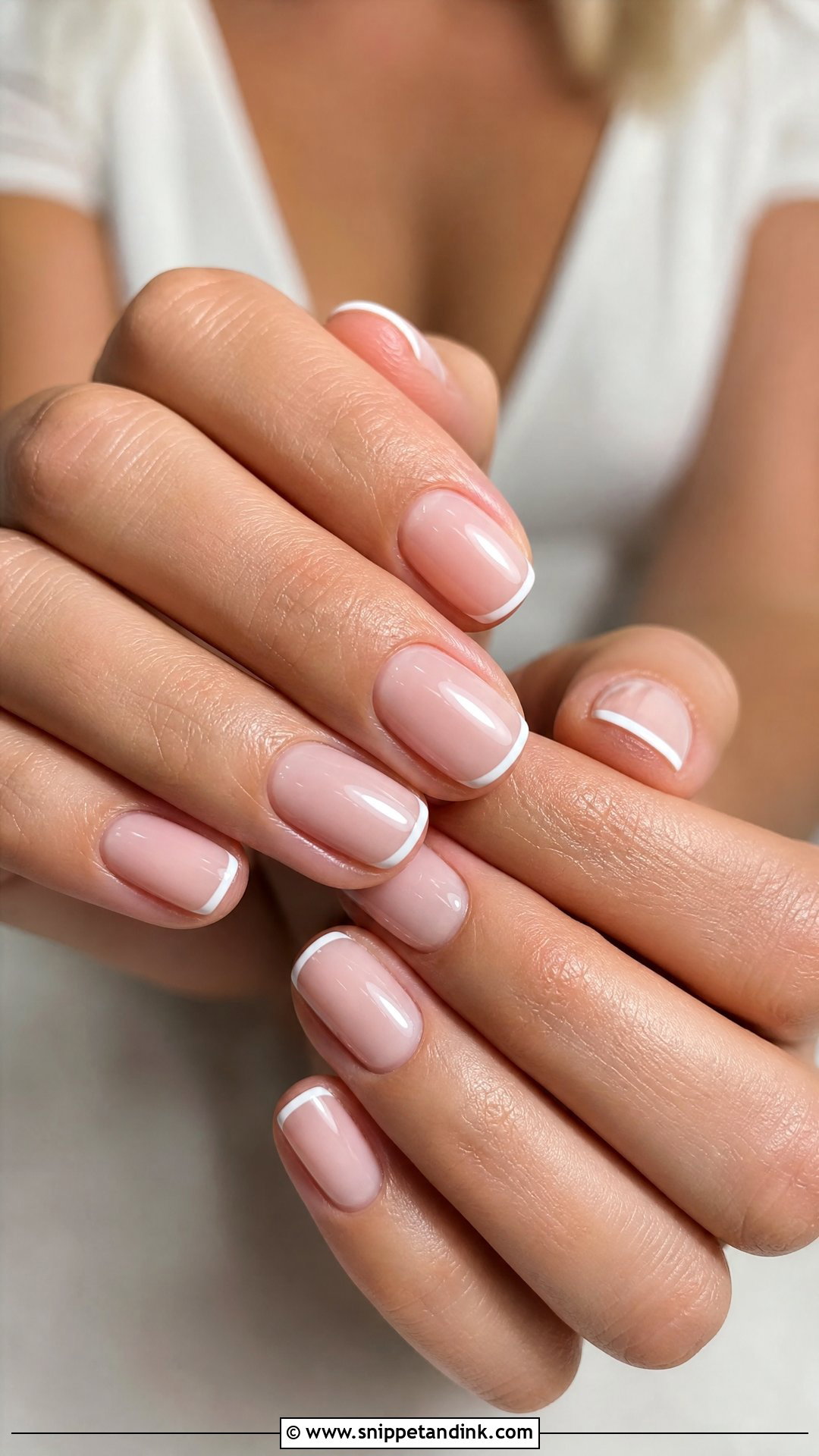 Micro French Wedding Nails - Snippet and Ink - 25 Wedding Nail Art Design Ideas