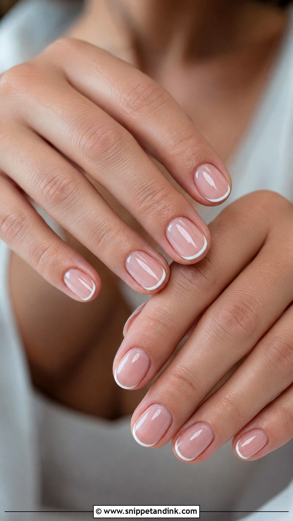 Micro French Wedding Nails For Bride - Snippet and Ink - 20 Cute Wedding Nails the Bride
