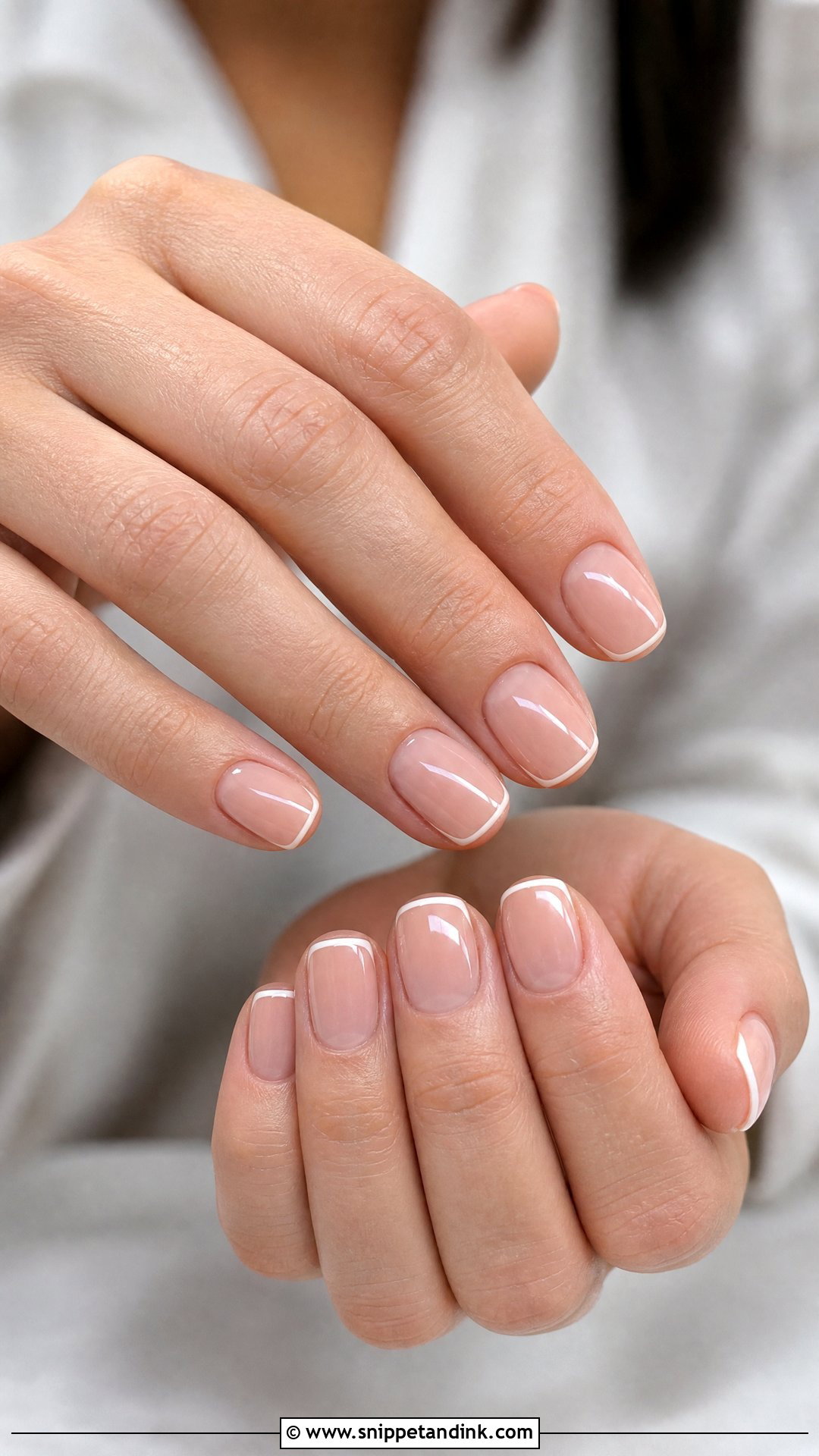 Micro French Winter Wedding Nails - Snippet and Ink - 25 Winter Wedding Nails