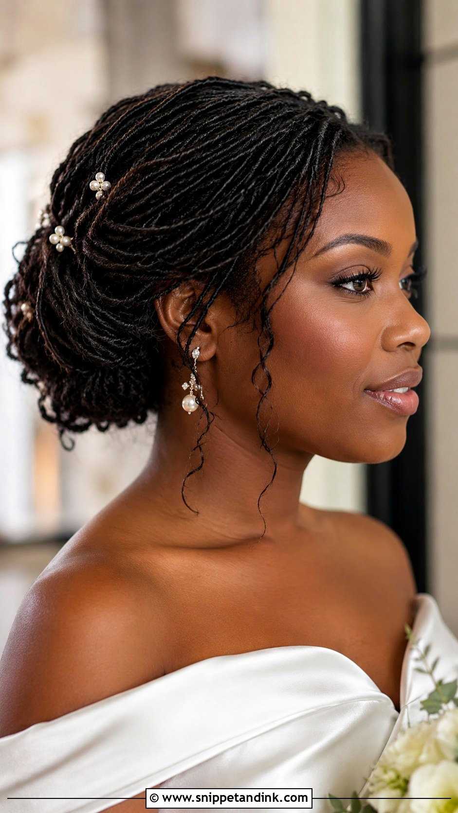 Microlocs Wedding Hairstyle - Snippet and Ink - 15 Wedding Hairstyles Black Women Locs
