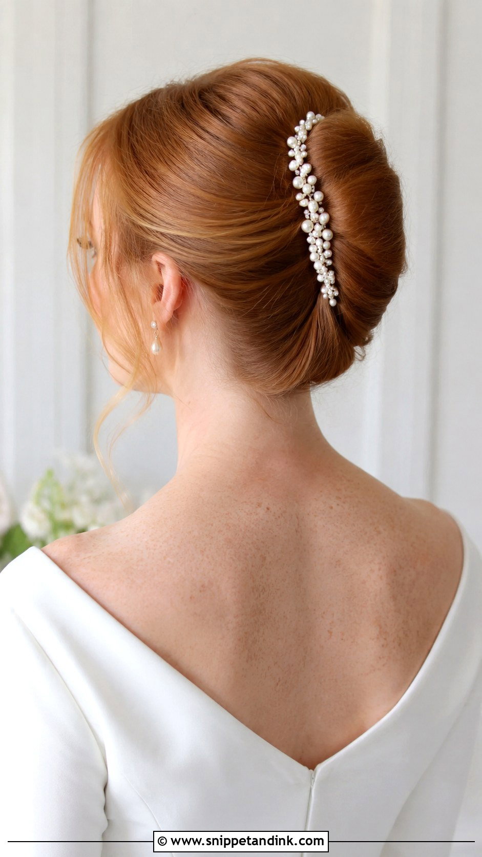 Mid Length Bridal French Twist - Snippet and Ink - 15 Mid Length Bride Hairstyles