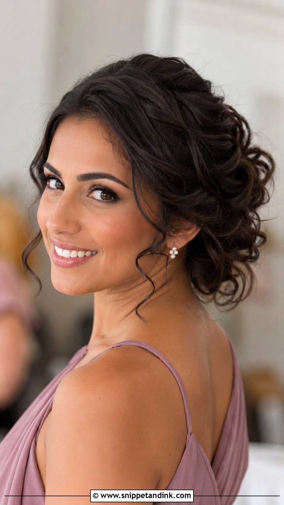 Mid Length Bridesmaid Hair Textured Updo - Snippet and Ink - 20 Mid Length Bridesmaid Hair Ideas